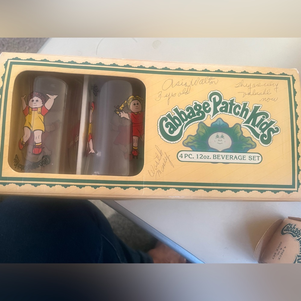 6 & 12 oz. Cabbage Patch Kids Glasses